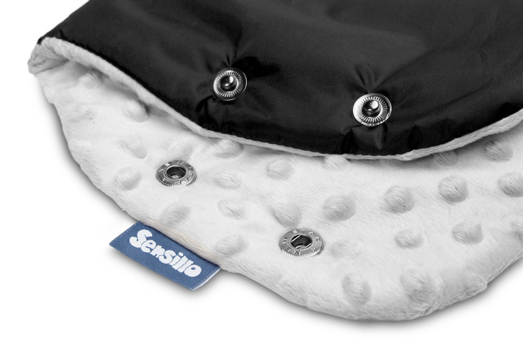 ND33_SILLO-8510 MUFKA DO WOZKA MINKY - BLACK