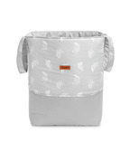 BASKET FOR TOYS MEDIUM 35x47 FEATHERS GREY