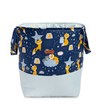 BASKET FOR TOYS MEDIUM 35x47 FOXES NAVY