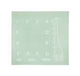 MUSLIN PHOTO MAT 120X120 GIRAFFE MINT