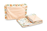VELVET TROLLEY SET WITH FLOUNCE PEONY PEACH