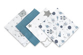 SPIT UP DIAPER MUSLIN PINK BLUE. 4PCS 35X35 CM