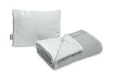 COT SET KNITTED WITH MUSLIN GREY