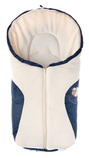 Carrier seat sleeping bag – navy/beige polar fleece