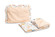 VELVET TROLLEY SET WITH FLOUNCE PICNIC PEACH