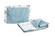 VELVET TROLLEY SET WITH FLOUNCE STROLL BLUE