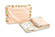 VELVET TROLLEY SET WITH FLOUNCE PEONY PEACH