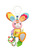 COLORFUL TRAVEL RATTLE BUNNY