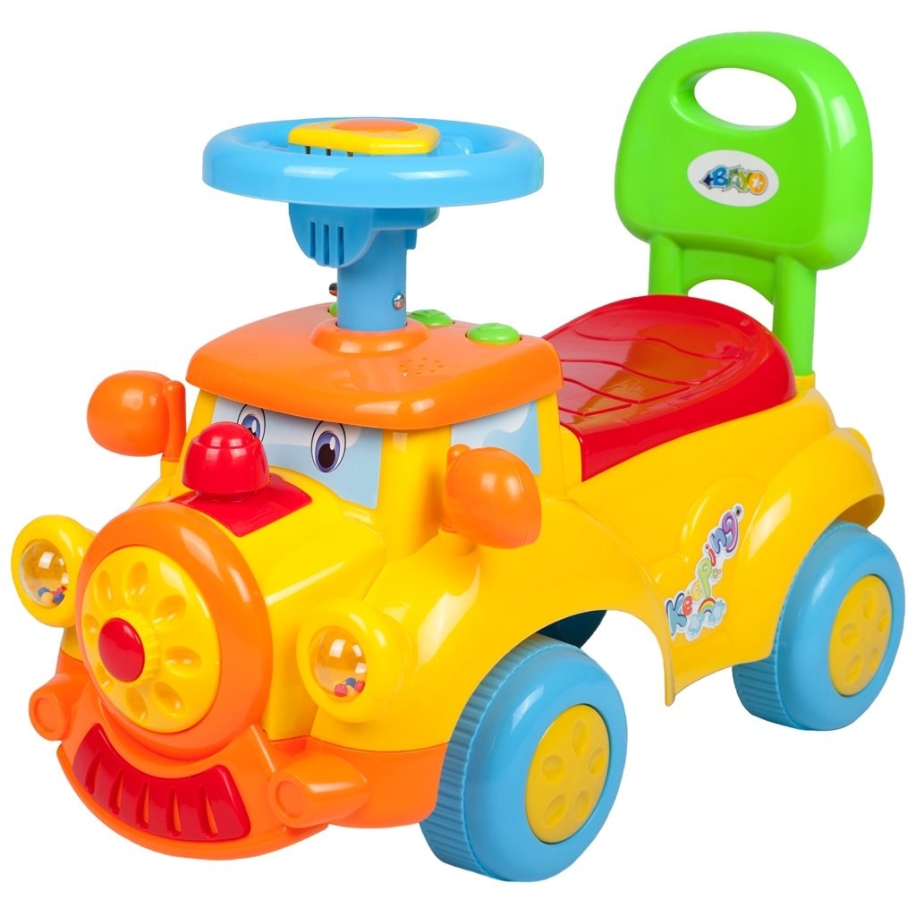 RIDE-ON TRAIN WITH squeak red yellow - IKS 2