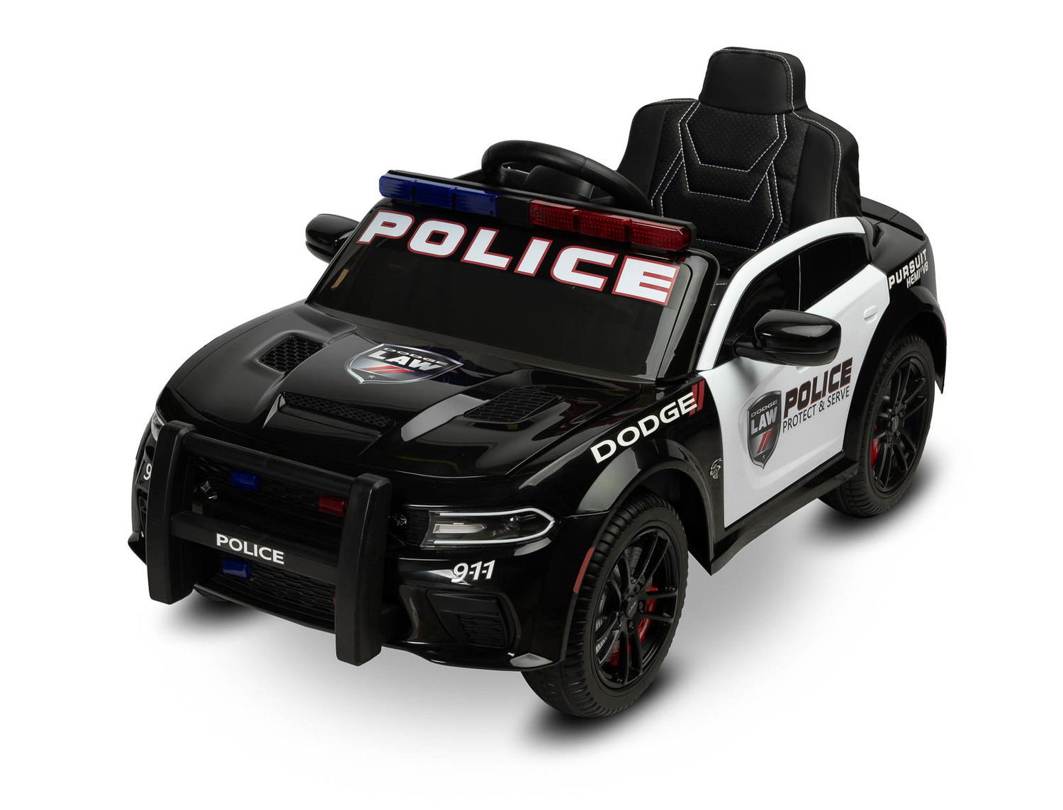 BATTERY RIDE-ON VEHICLE DODGE CHARGER POLICE BLACK - IKS 2