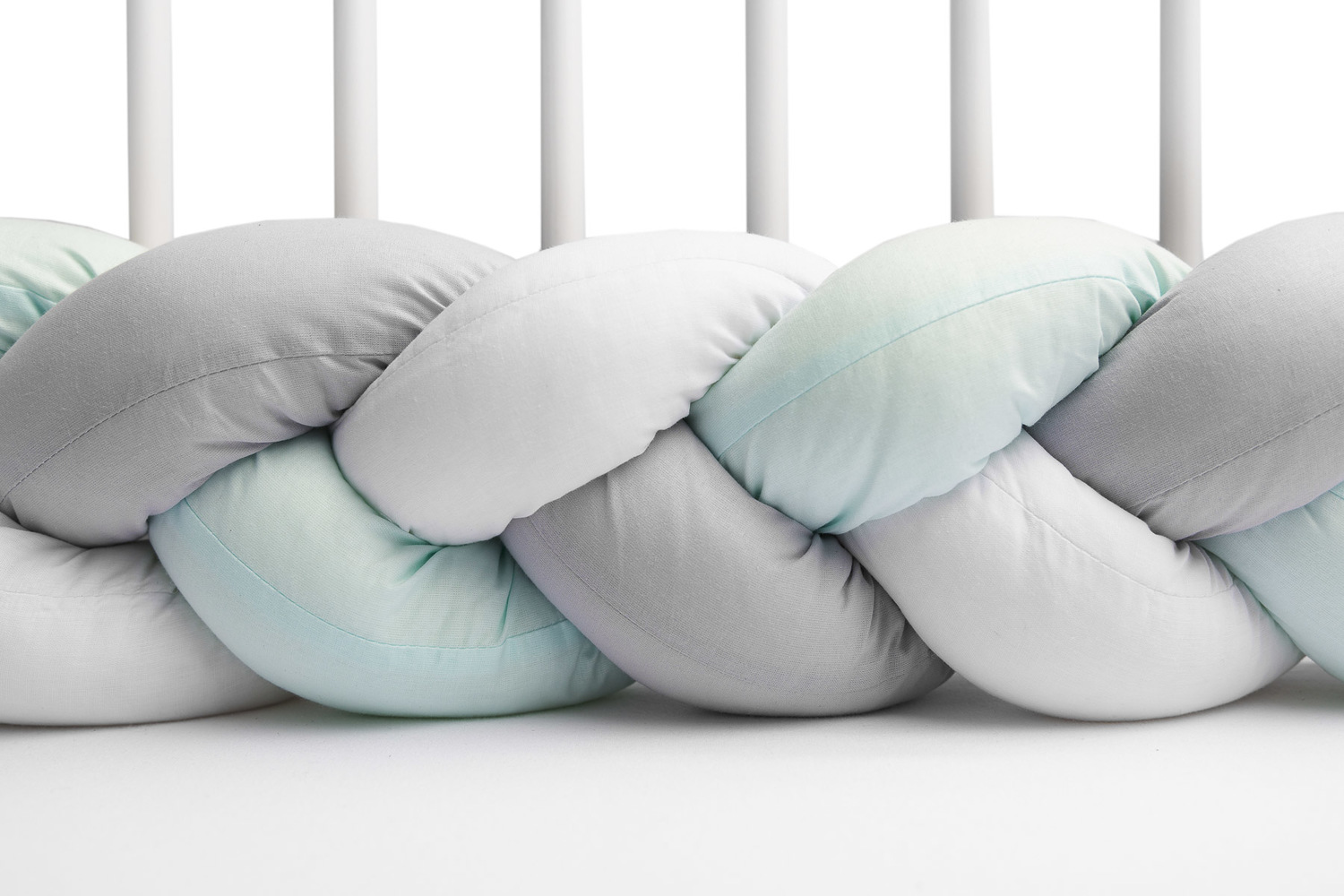 Braided Crib Bumpers 210 cm smooth mint IKS 2