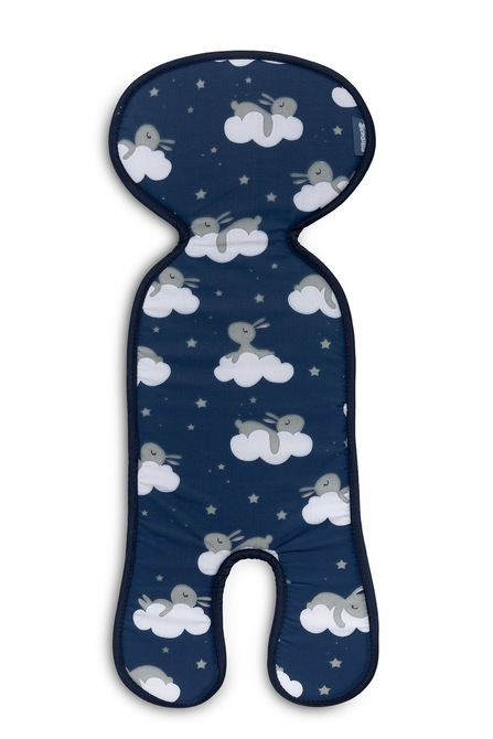 EINLAGEN FÜR BABYSCHALEN WAFFELPIQUÉ MARINEBLAU HASEN 