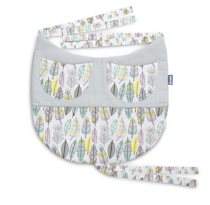 BED ORGANIZER BAG WAFFLE FEATHERS PASTEL