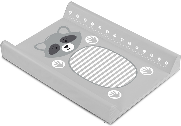Soft Changing Pad - ANIMALS - raccoon GREY