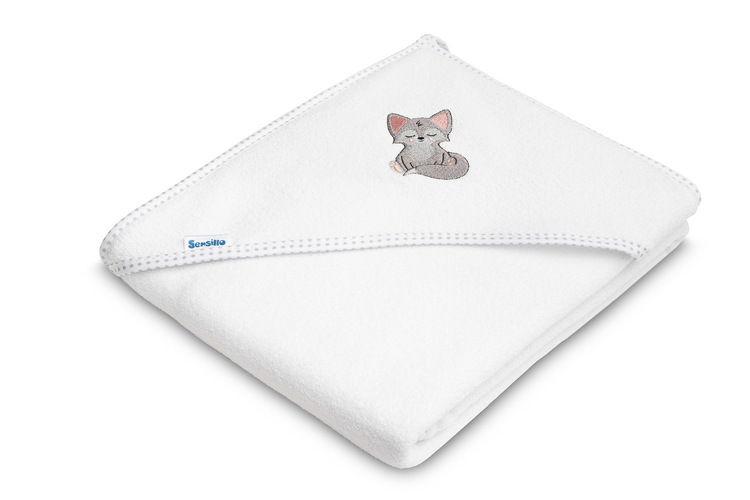 TERRY BATH COVER 100X100 WHITE WOLF