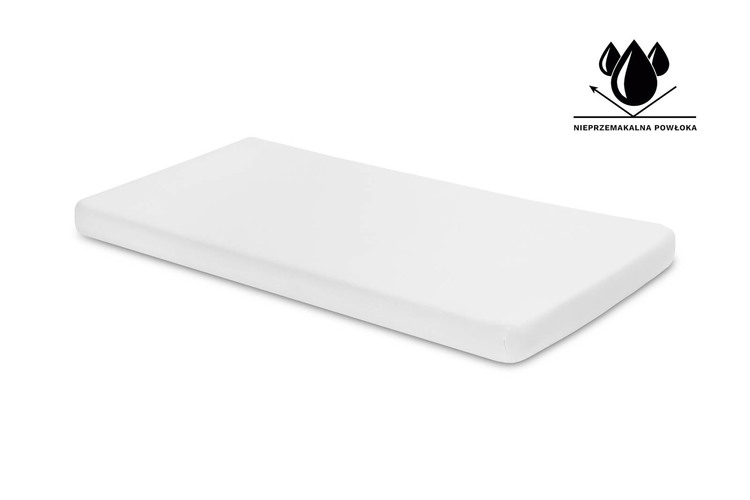 WATERPROOF BEDSHEET JERSEY WHITE 140x70