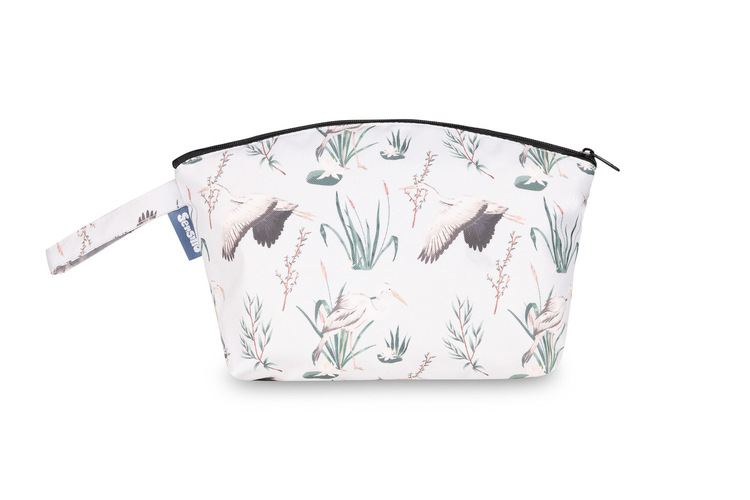 TOILETRY BAG OLIVE CRANES