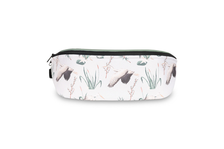 WAIST BAG OLIVE CRANES