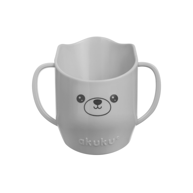 A0695 TILTED CUP FOR LEARNING TO DRINK GREY
