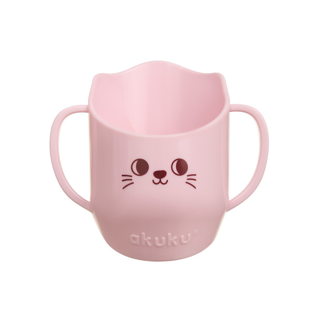 A0696 TILTED CUP FOR LEARNING TO DRINK PINK