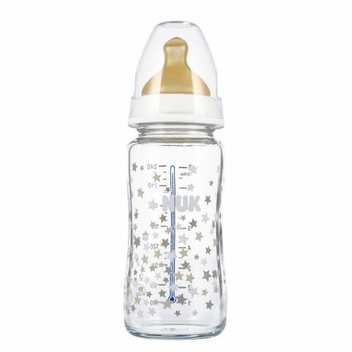 443735 GLASS BOTTLE 240ML WITH TEMPERATURE GAUGE 0-6 573371,10745122 WHITE