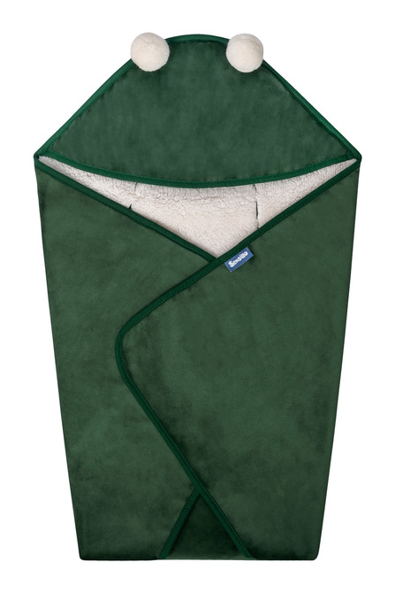CAR SEAT SWADDLE BLANKET PLUSH 75X75 GREEN