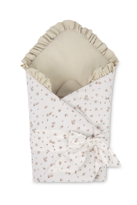 BABY WRAP COTTON ROSE BEIGE 75X75