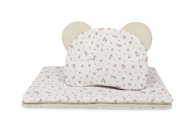 KOMPLET DO WÓZKA BAWEŁNA ROSE BEIGE 54X74 28X36