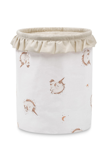 BASKET FOR TOYS M UNICORN BEIGE