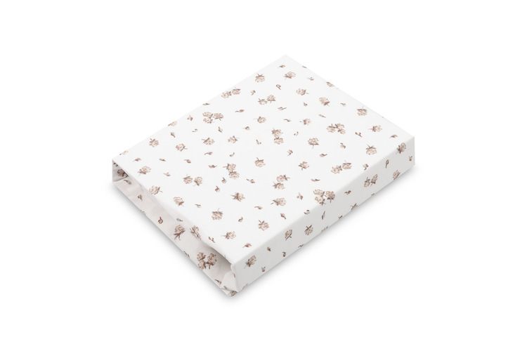 PRZEŚCIERADŁO DRUKOWANE BAWEŁNA ROSE BEIGE 60X120