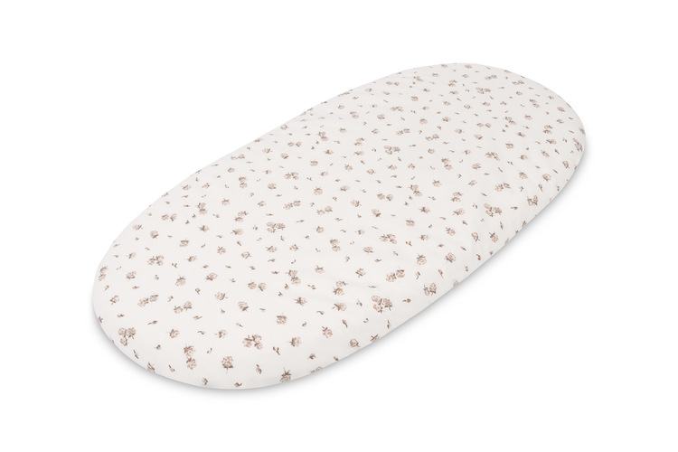 STROLLER BEDSHEET COTTON ROSE BEIGE 35X75