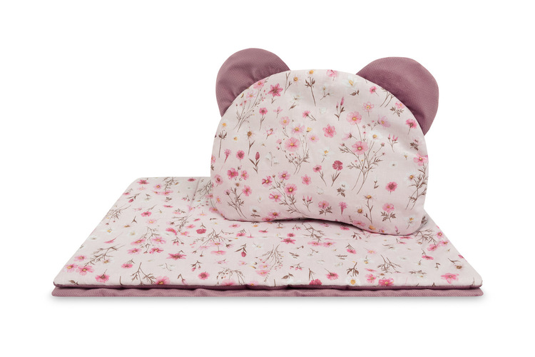 KOMPLET DO WÓZKA VELVET BLOOM PINK