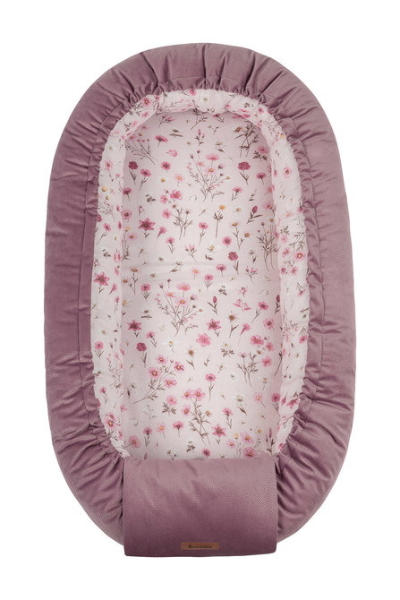 BABY NEST VELVET BLOOM PINK 80X45