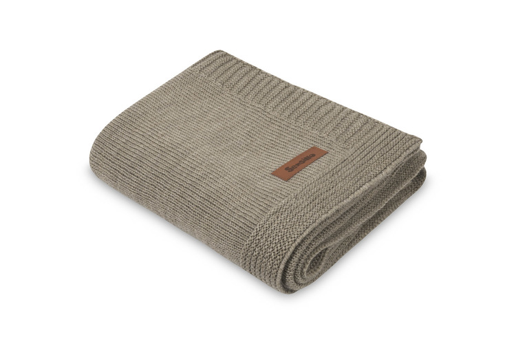 BLANKET MERINO MELANGE 90X75 DARK BEIGE