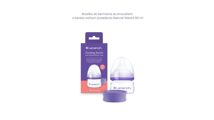 5876 BOTTLE 60ML + PACIFIER NW XS LANSINOH