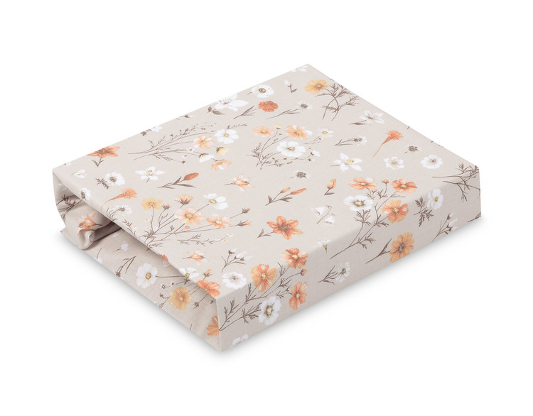 PRINTED BEDSHEET COTTON BLOOM BEIGE 60X120