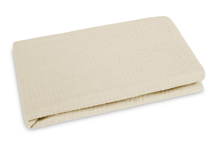 BEDSHEET CRUSHED MUSLIN 120X60 BEIGE