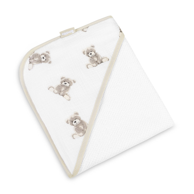 BATH COVER TERRY 100X100 TEDDY WHITE