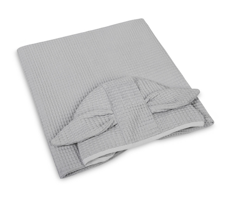 BATH PONCHO WAFFLE GREY 70X60