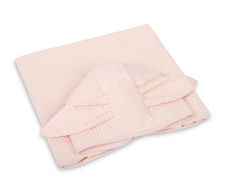 PONCZO KĄPIELOWE WAFEL PINK 70X60