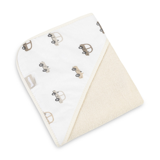 BATH COVER TERRY 100X100 LUVI CARS BEIGE