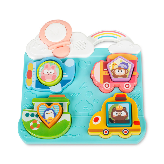 EDUCATIONAL TOY - VEHICLES AND SHAPES PUZZLE BLUE