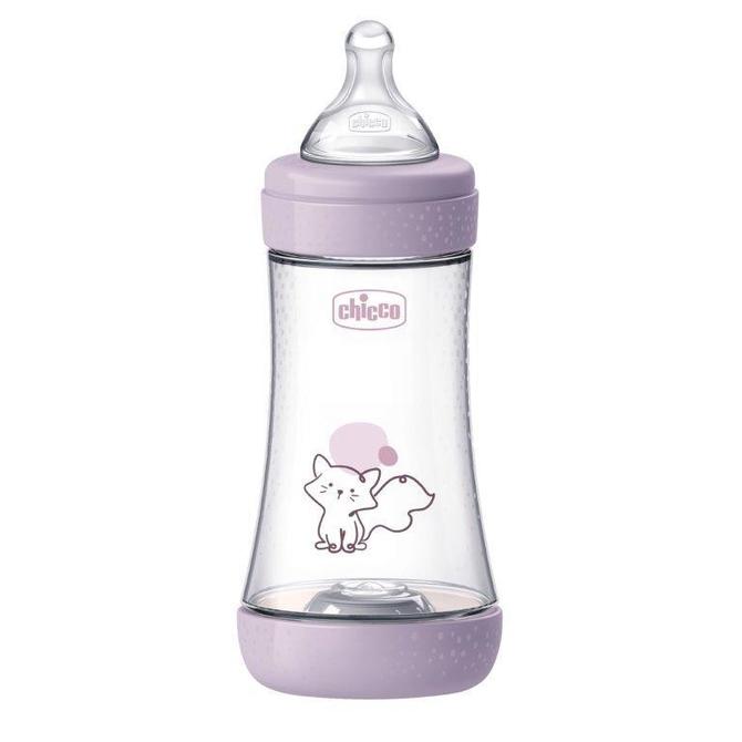 180974 BUTELKA PERFECT5 MEDIUM 240ML SMOCZEK SILIKONOWY GIRL