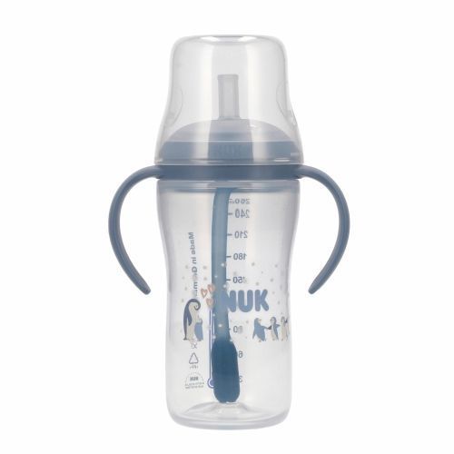 446446 Trinklernflasche mit Strohhalm 260 ml Perfect Match Pinguin 583942, 10216320