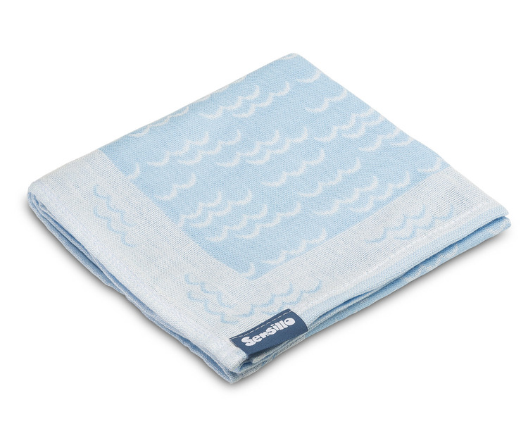 BAMBOO DIAPER 65X75 BLUE WAVES
