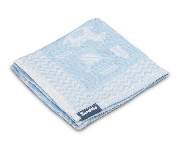 BAMBOO DIAPER 65X75 BLUE TOYS