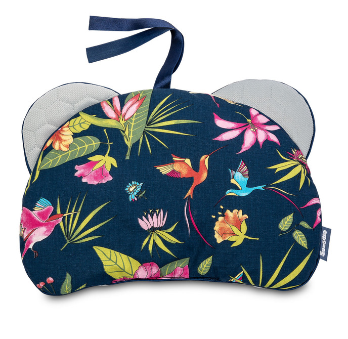 KINDERWAGENKISSEN VELVET MARINEBLAU KOLIBRI