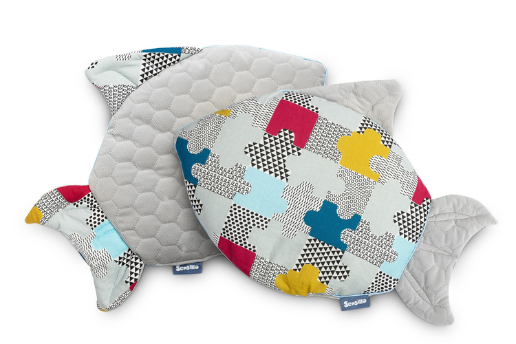 FISCHKISSEN VELVET GRAU PUZZLE