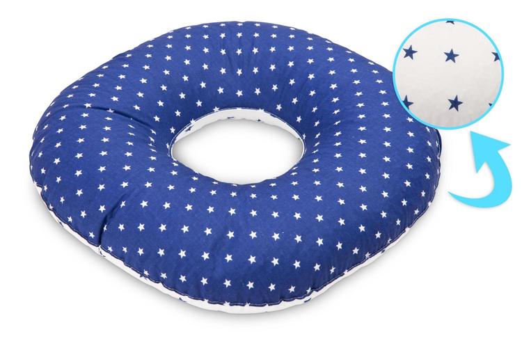 WOCHENBETTKISSEN STERNE MARINEBLAU SITZRING