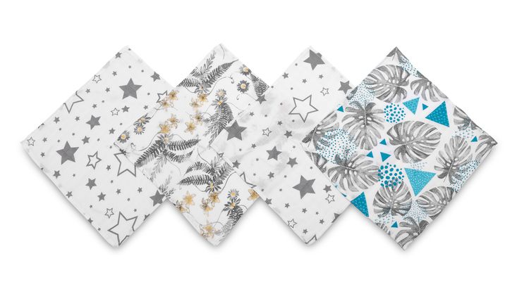 Spit up diaper 4 pieces packaging – blue